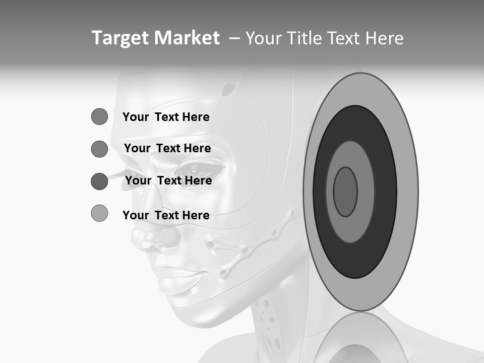 Woman Cy Ber Robotics PowerPoint Template