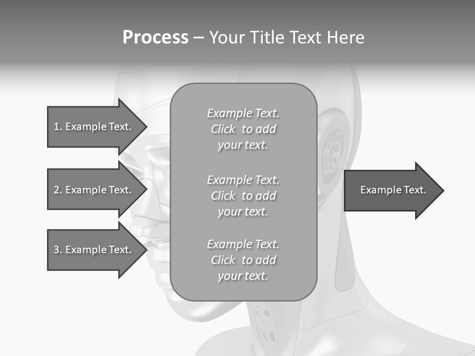 Woman Cy Ber Robotics PowerPoint Template