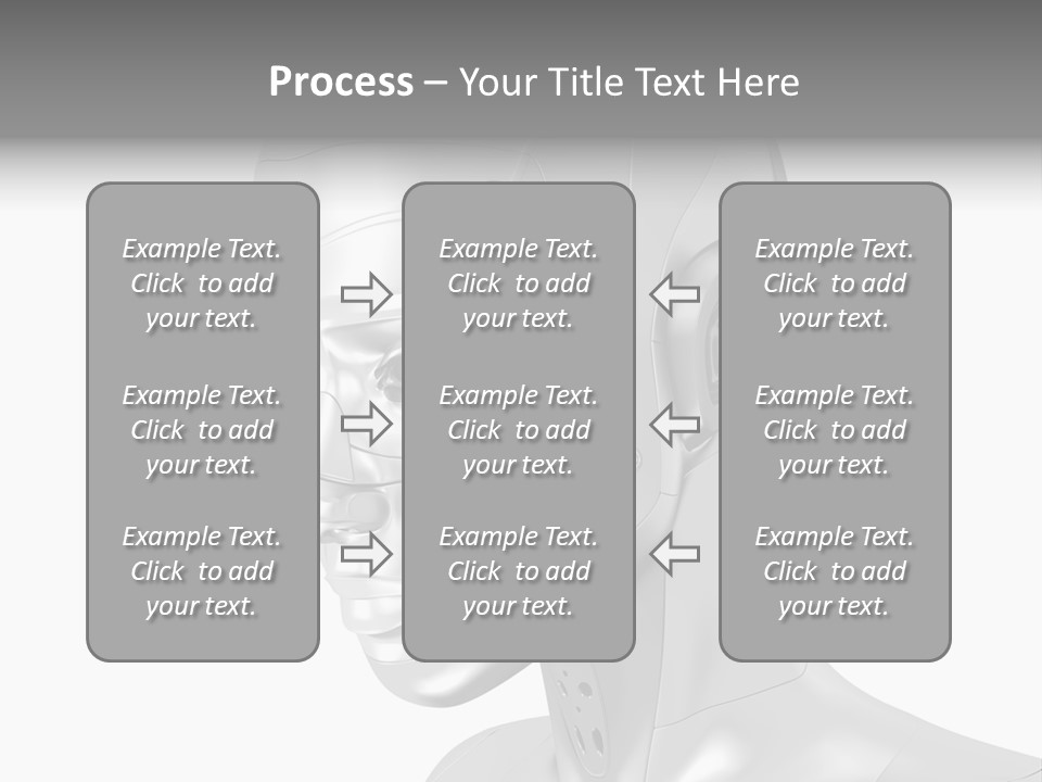 Woman Cy Ber Robotics PowerPoint Template