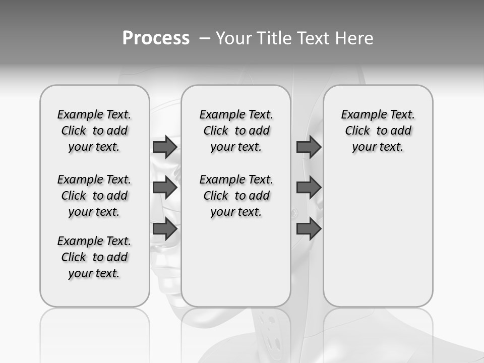 Woman Cy Ber Robotics PowerPoint Template