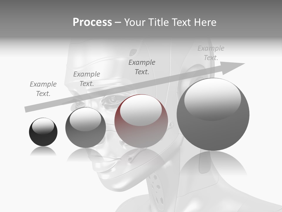 Woman Cy Ber Robotics PowerPoint Template