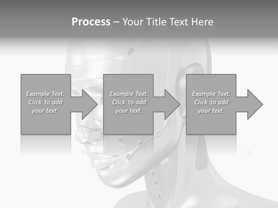 Woman Cy Ber Robotics PowerPoint Template
