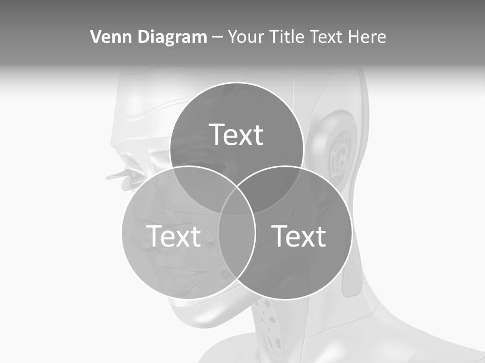 Woman Cy Ber Robotics PowerPoint Template