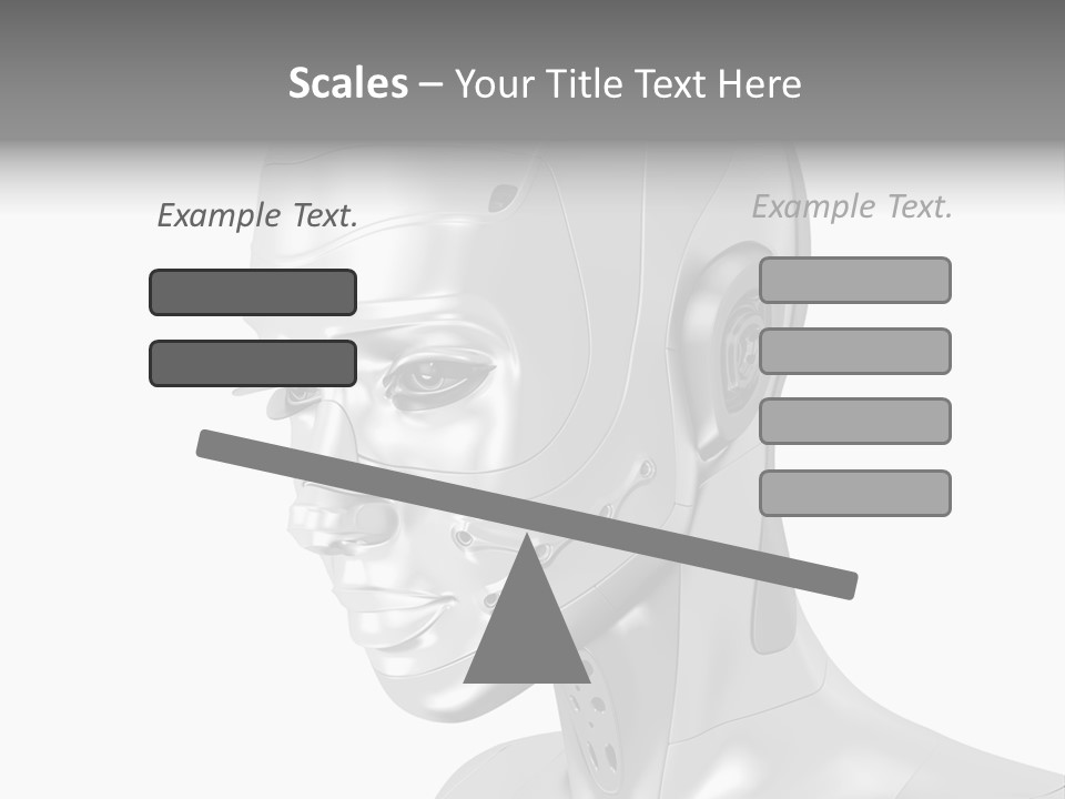 Woman Cy Ber Robotics PowerPoint Template