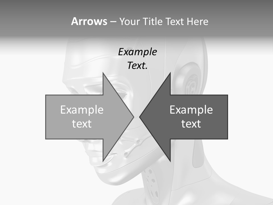 Woman Cy Ber Robotics PowerPoint Template