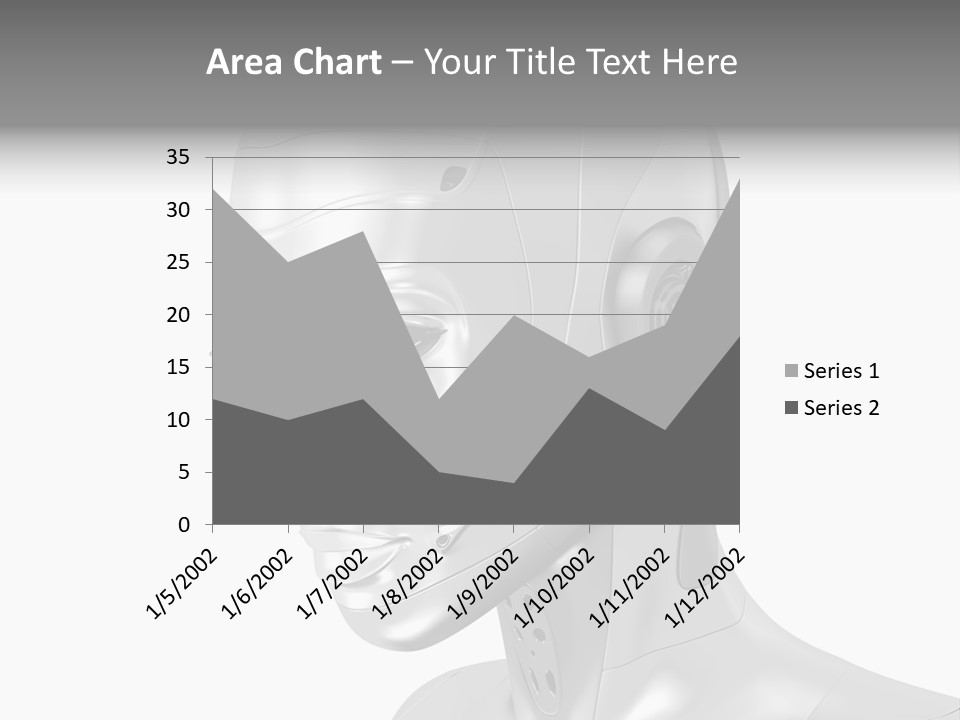 Woman Cy Ber Robotics PowerPoint Template
