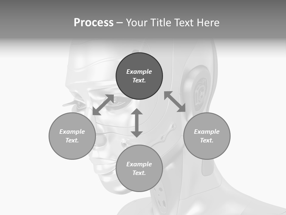 Woman Cy Ber Robotics PowerPoint Template