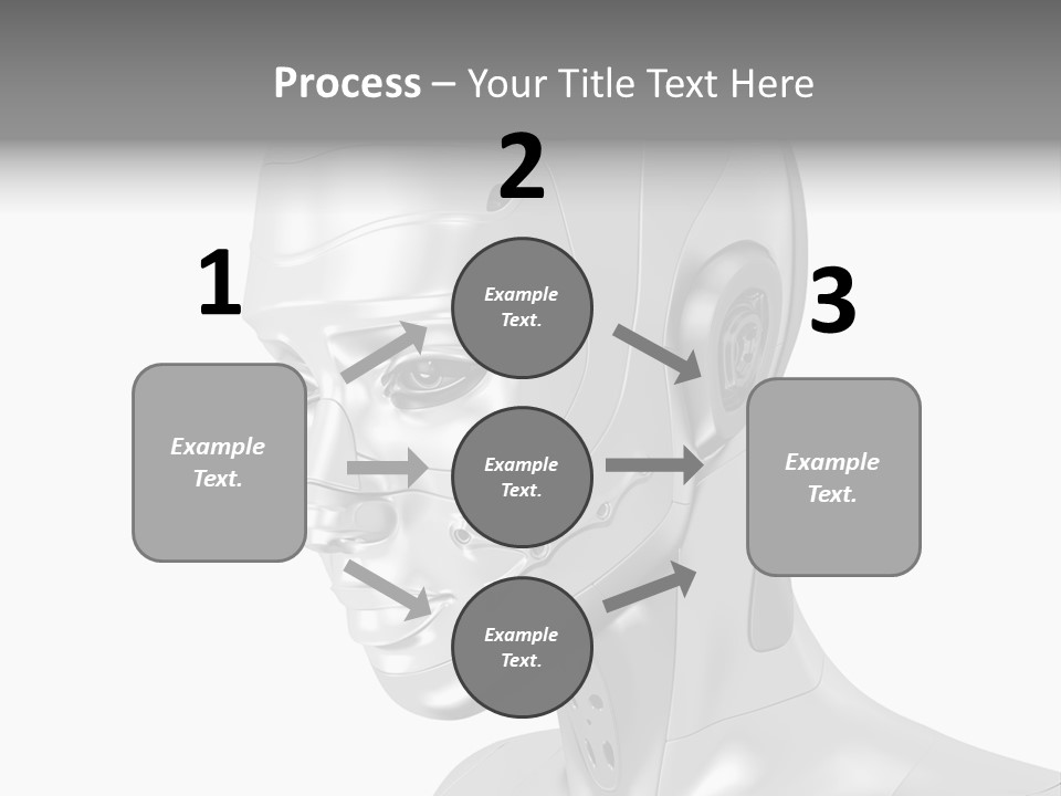 Woman Cy Ber Robotics PowerPoint Template