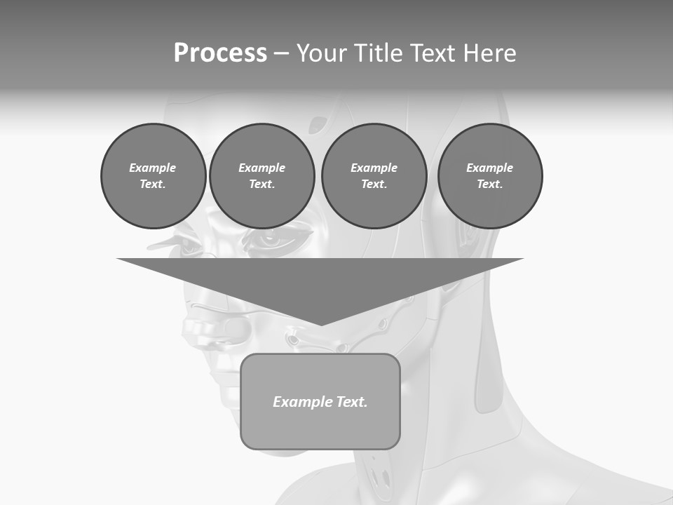 Woman Cy Ber Robotics PowerPoint Template