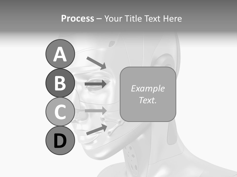 Woman Cy Ber Robotics PowerPoint Template