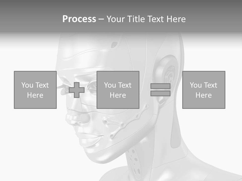Woman Cy Ber Robotics PowerPoint Template