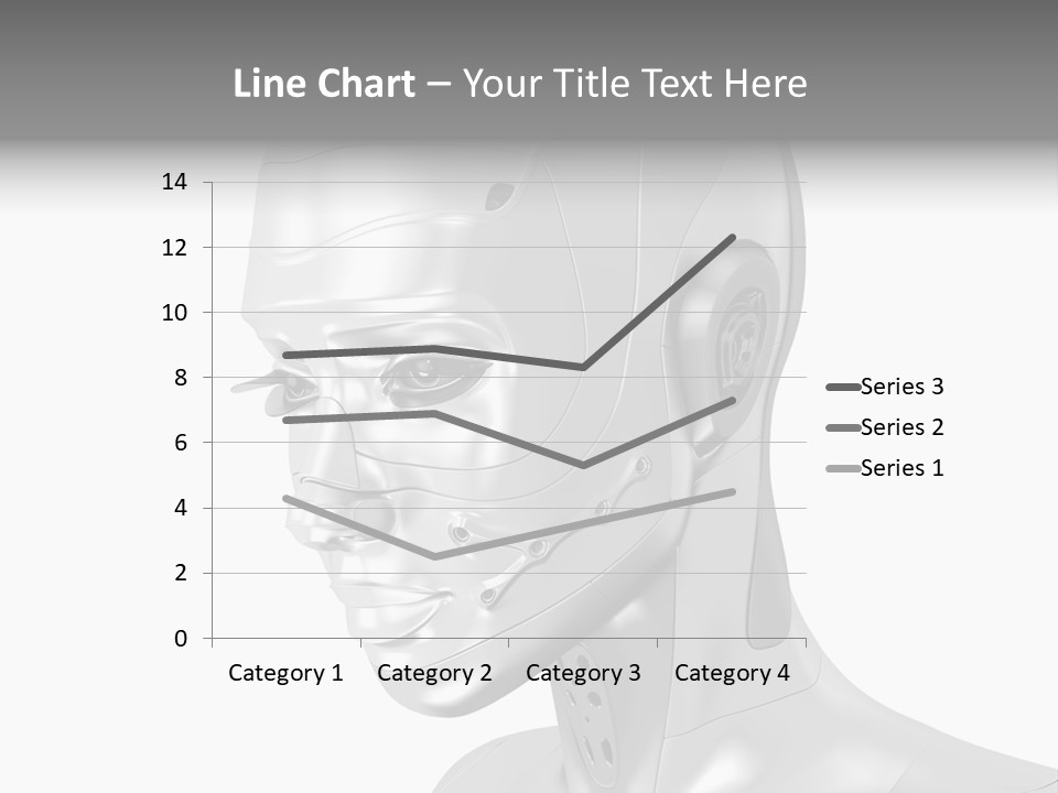 Woman Cy Ber Robotics PowerPoint Template