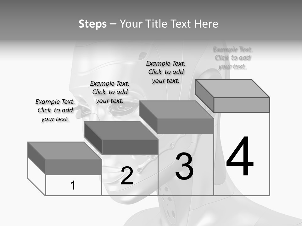 Woman Cy Ber Robotics PowerPoint Template