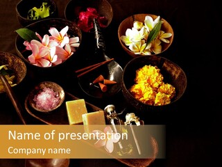 Fragrance Essential Oil Bali PowerPoint Template