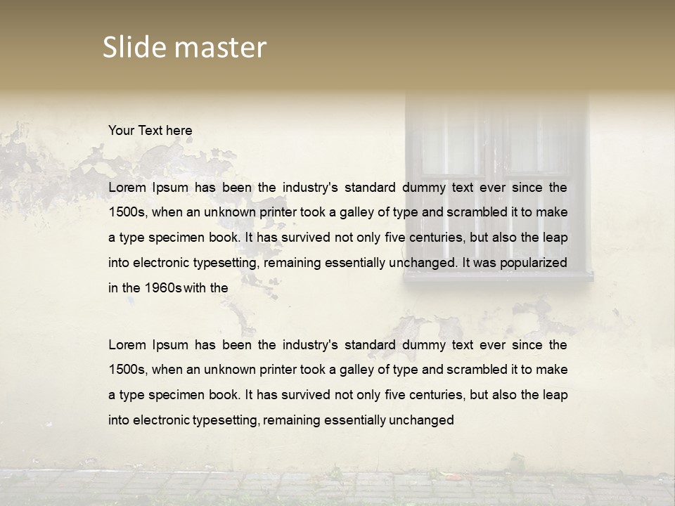 Ruined Damaged Rough PowerPoint Template