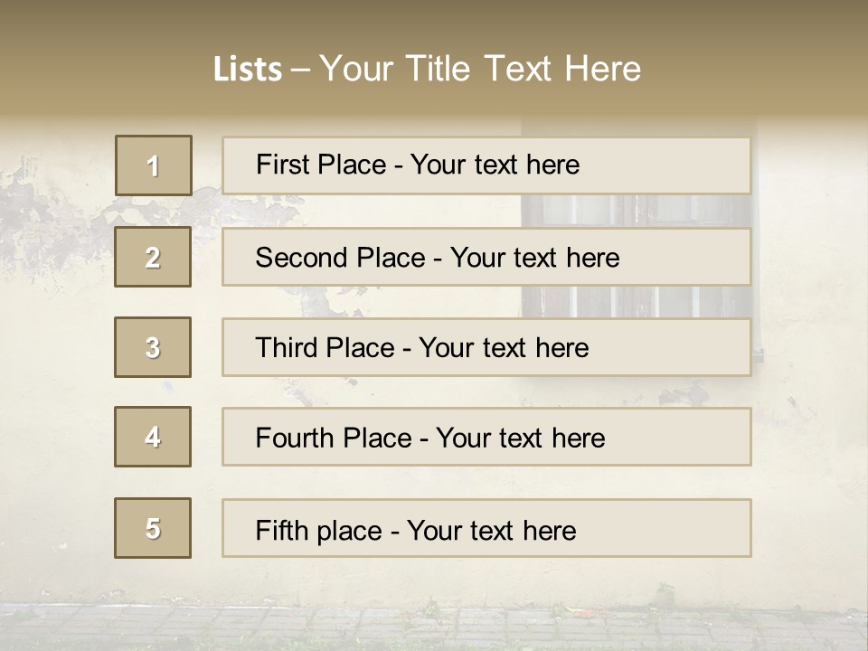 Ruined Damaged Rough PowerPoint Template
