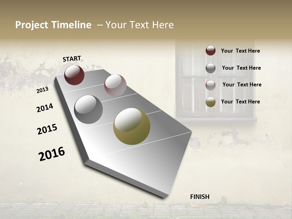 Ruined Damaged Rough PowerPoint Template