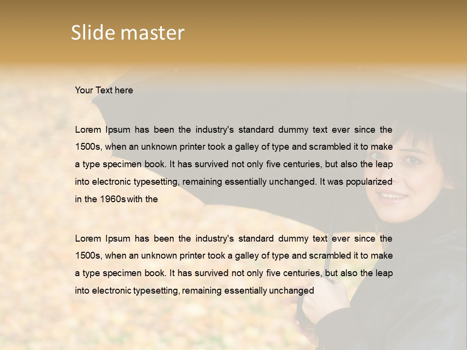 Friendly Caucasian Leaves PowerPoint Template