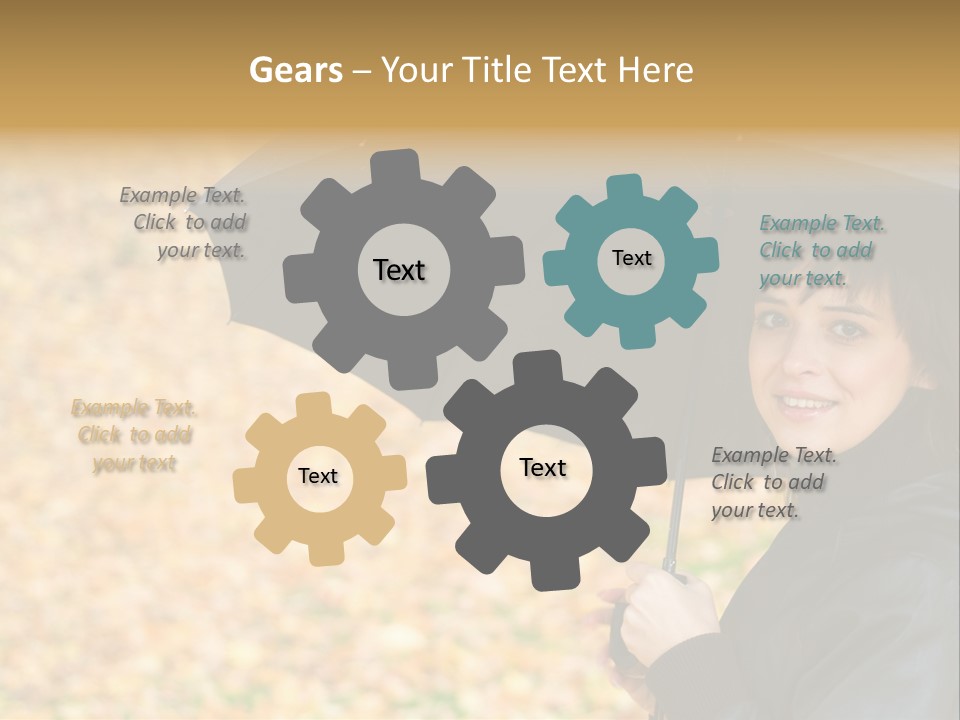 Friendly Caucasian Leaves PowerPoint Template