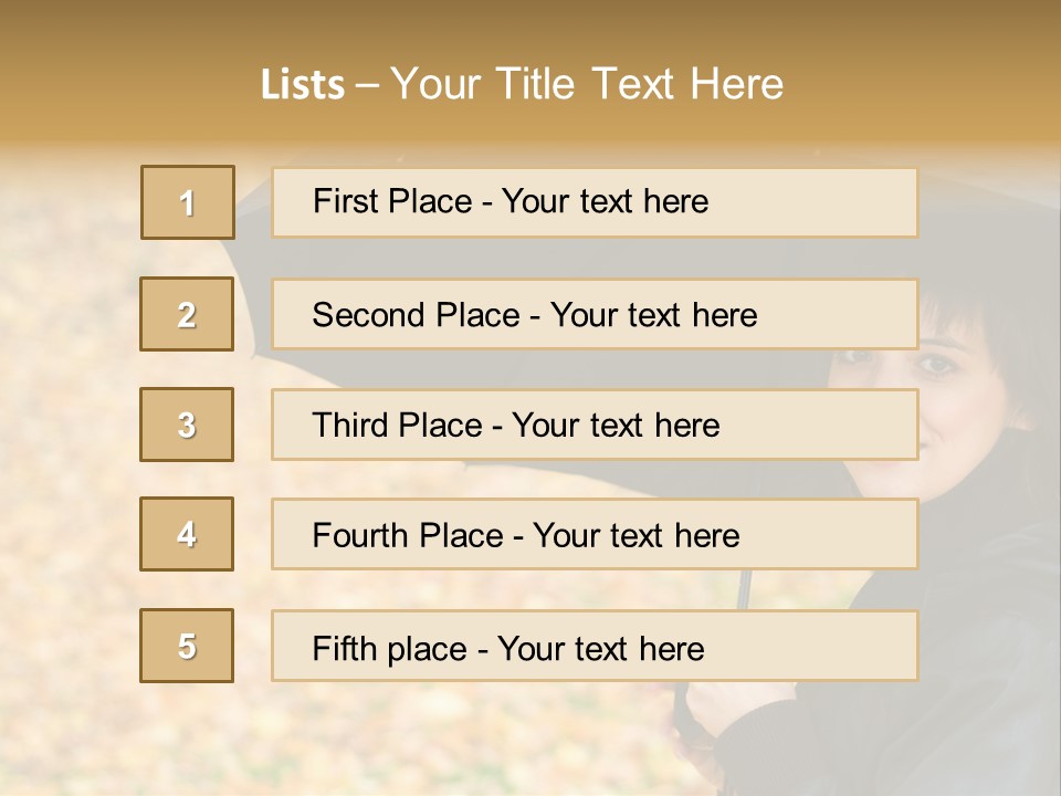 Friendly Caucasian Leaves PowerPoint Template