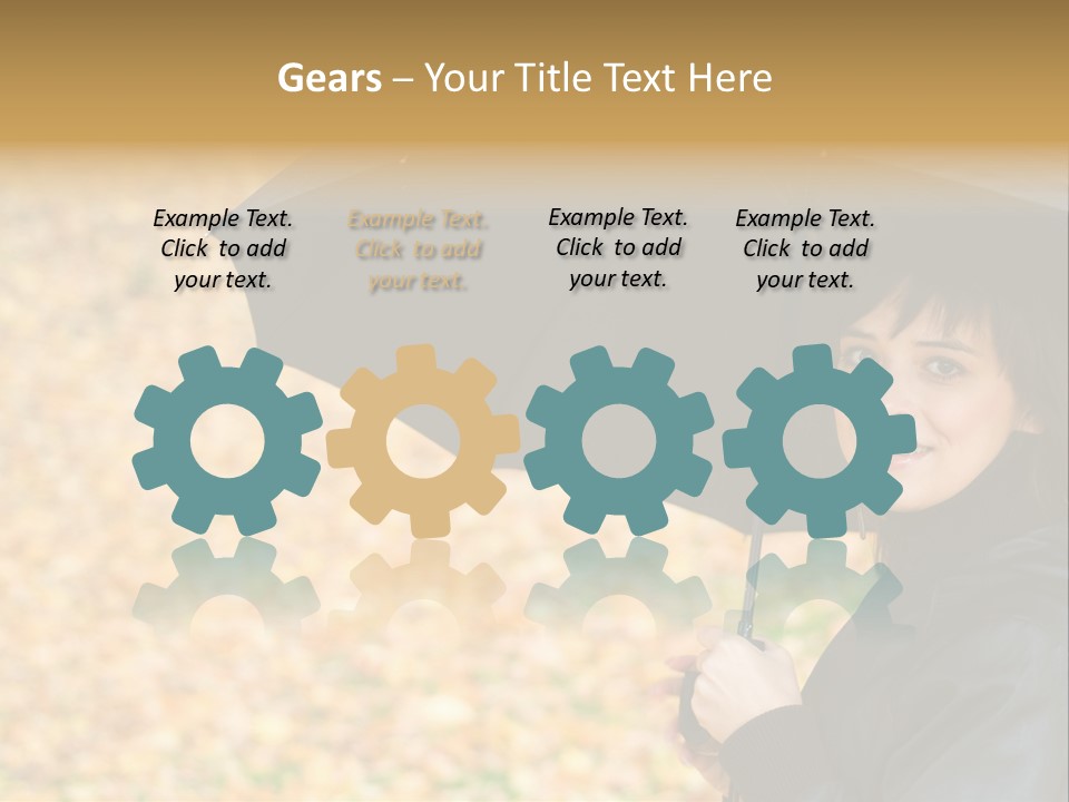 Friendly Caucasian Leaves PowerPoint Template