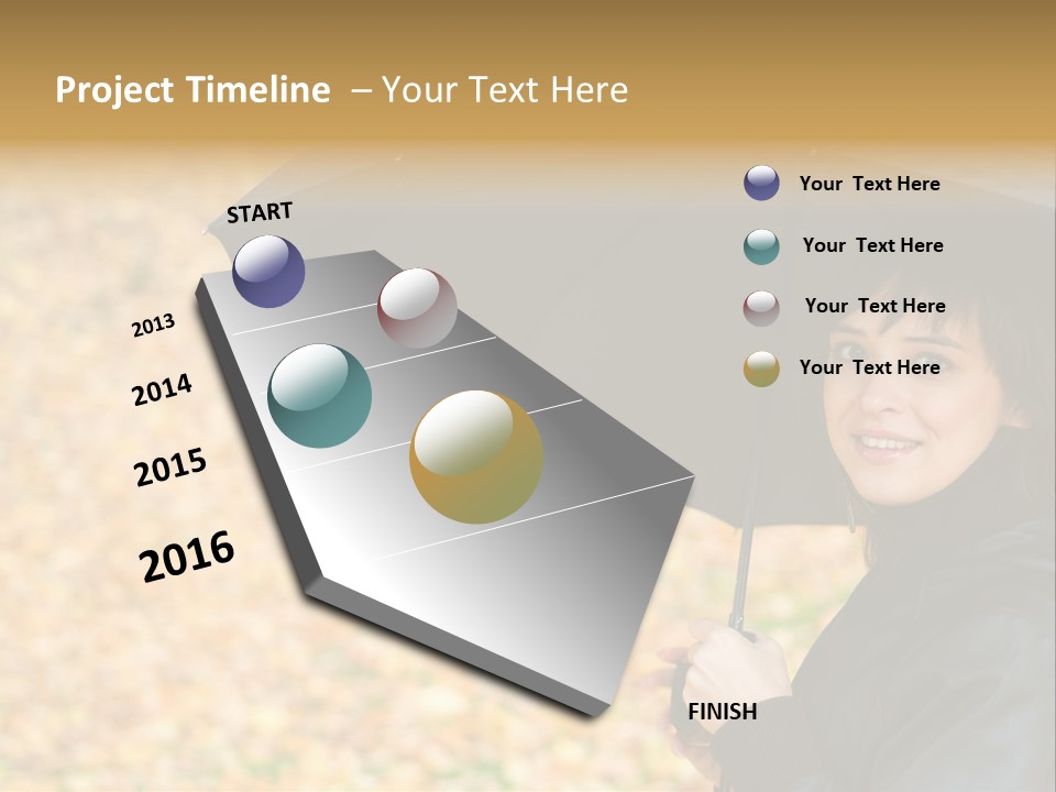 Friendly Caucasian Leaves PowerPoint Template