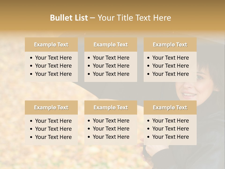 Friendly Caucasian Leaves PowerPoint Template