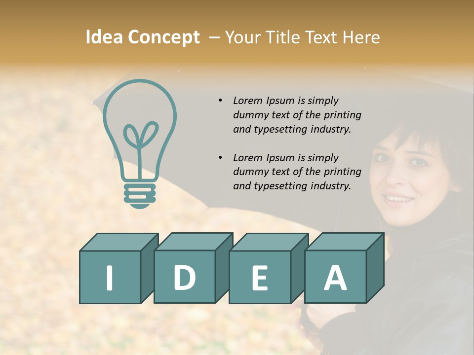 Friendly Caucasian Leaves PowerPoint Template