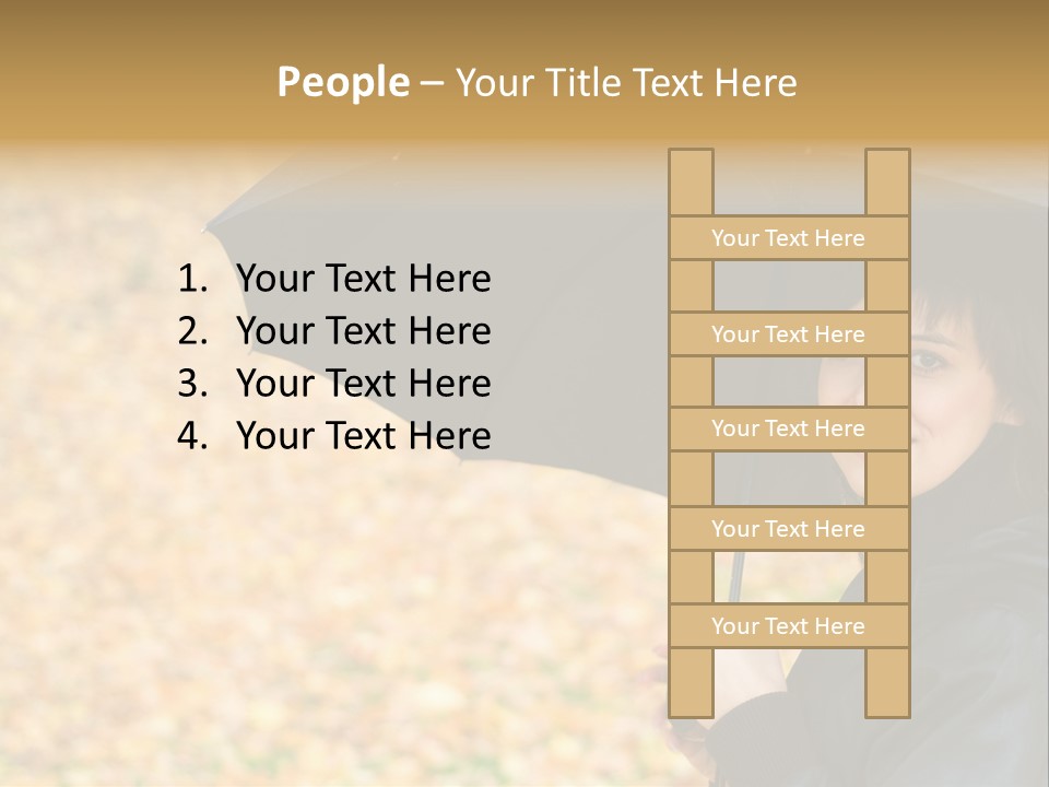 Friendly Caucasian Leaves PowerPoint Template