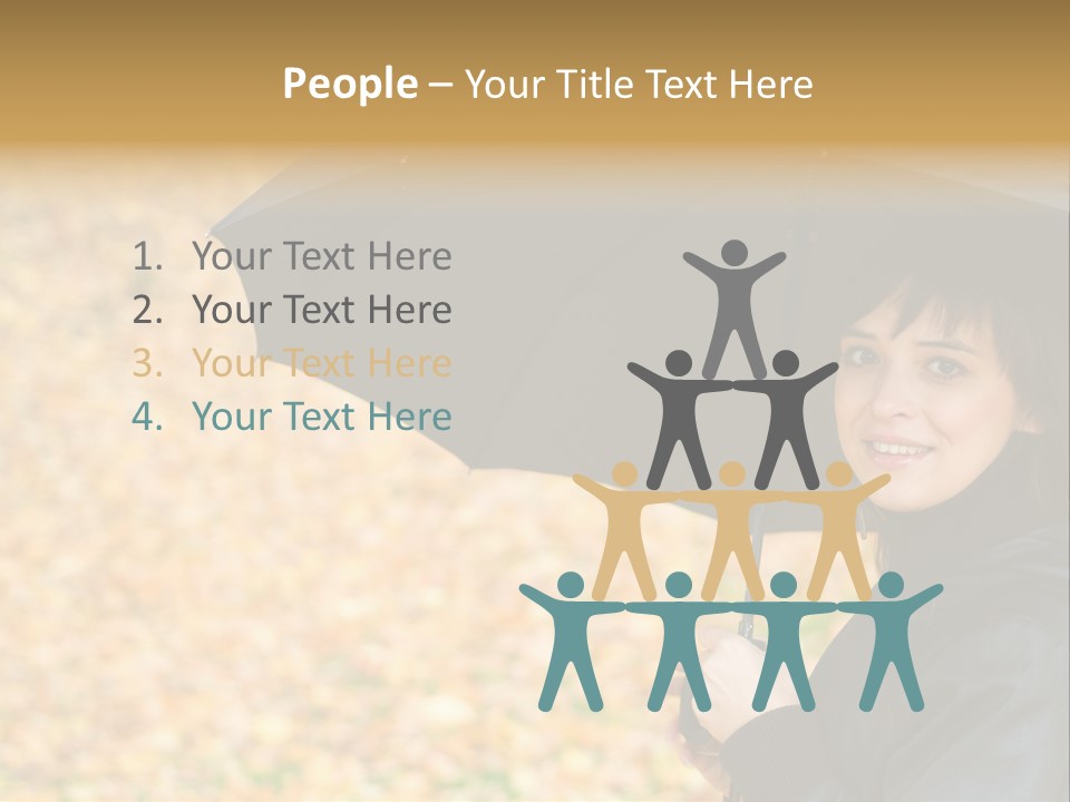 Friendly Caucasian Leaves PowerPoint Template