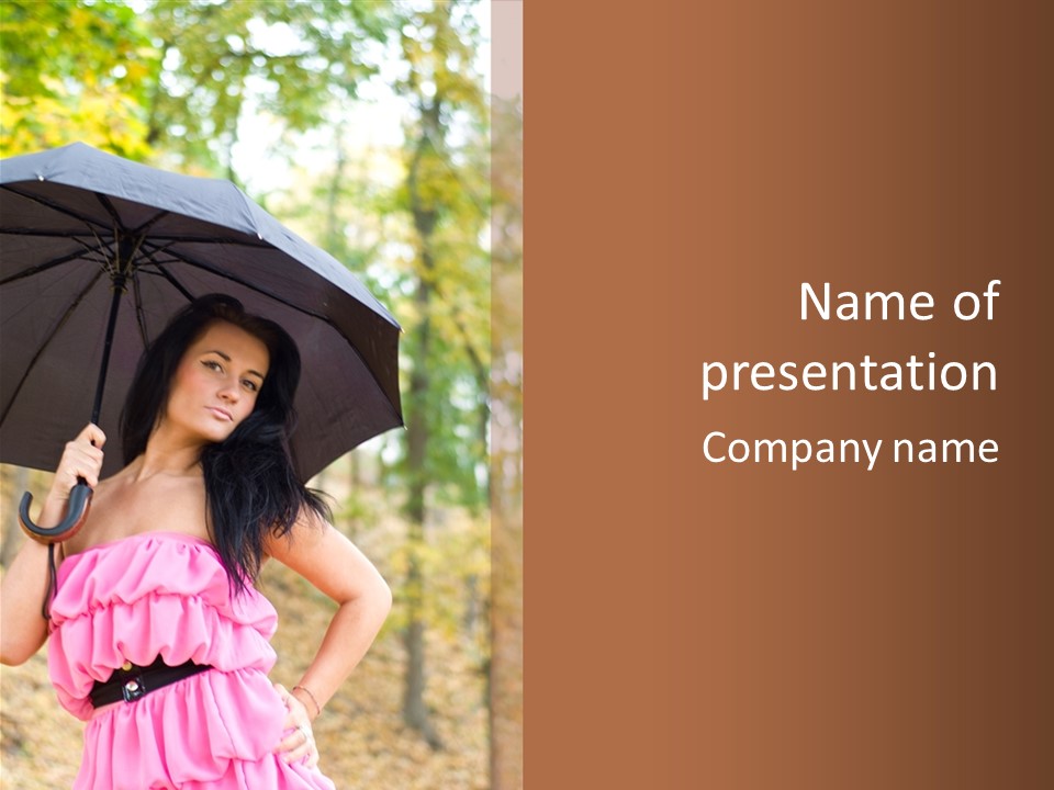 Model Pink Attractive PowerPoint Template