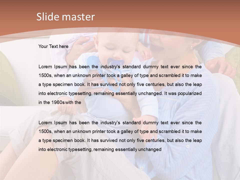 Interior Smile Caucasian PowerPoint Template