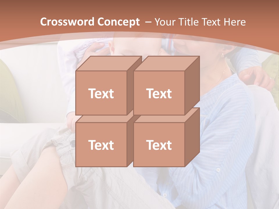 Interior Smile Caucasian PowerPoint Template