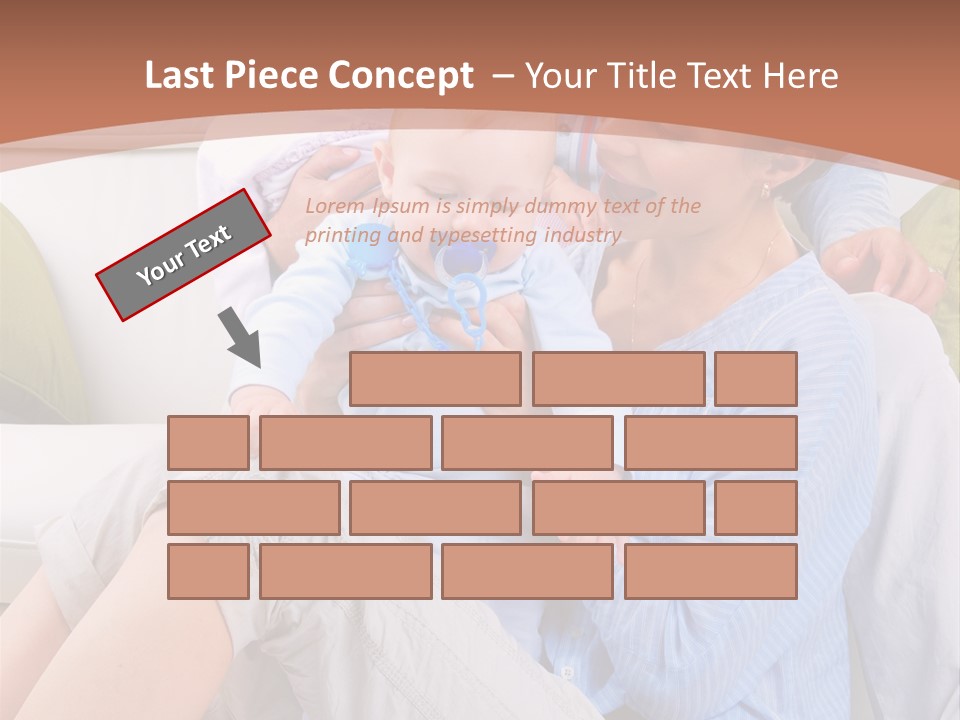 Interior Smile Caucasian PowerPoint Template