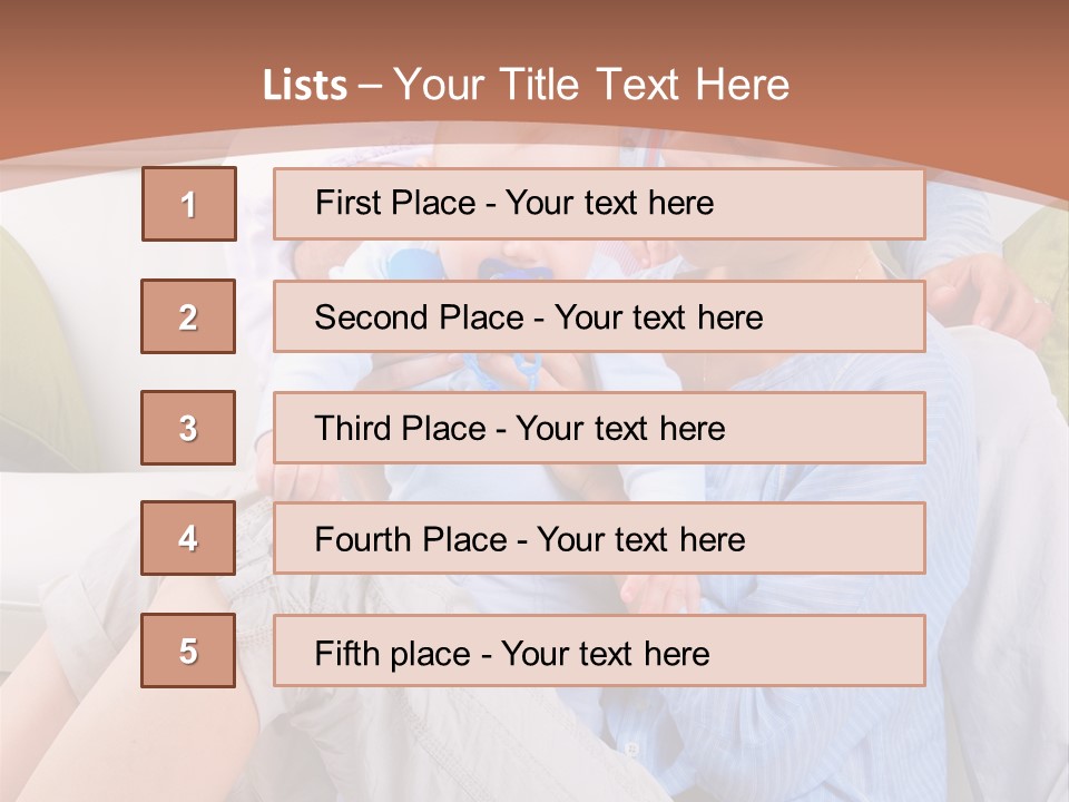 Interior Smile Caucasian PowerPoint Template
