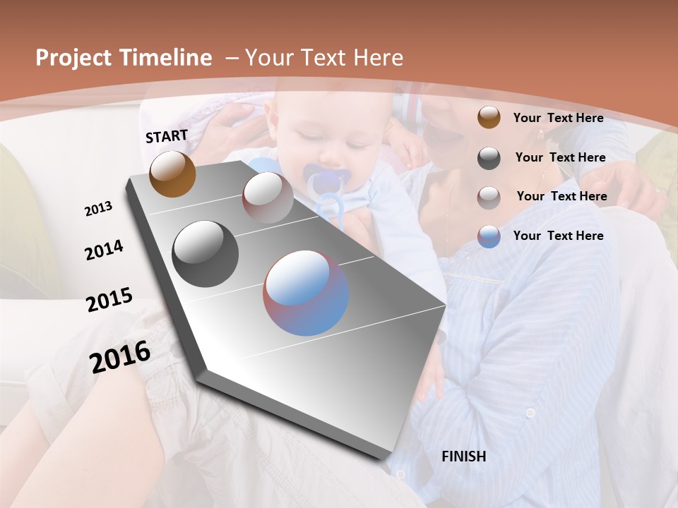 Interior Smile Caucasian PowerPoint Template