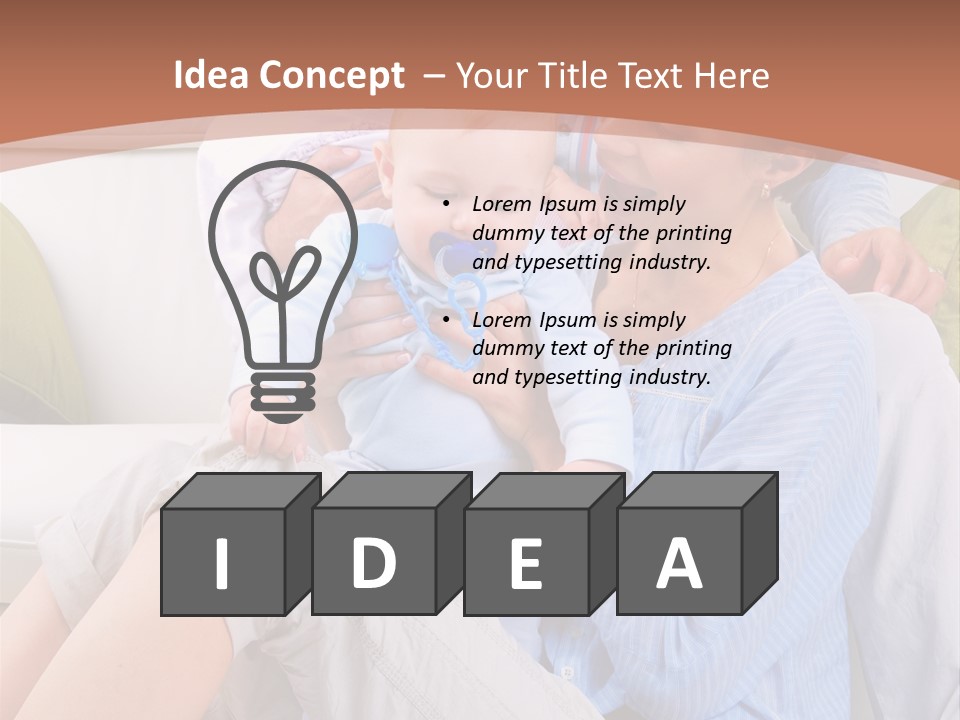 Interior Smile Caucasian PowerPoint Template