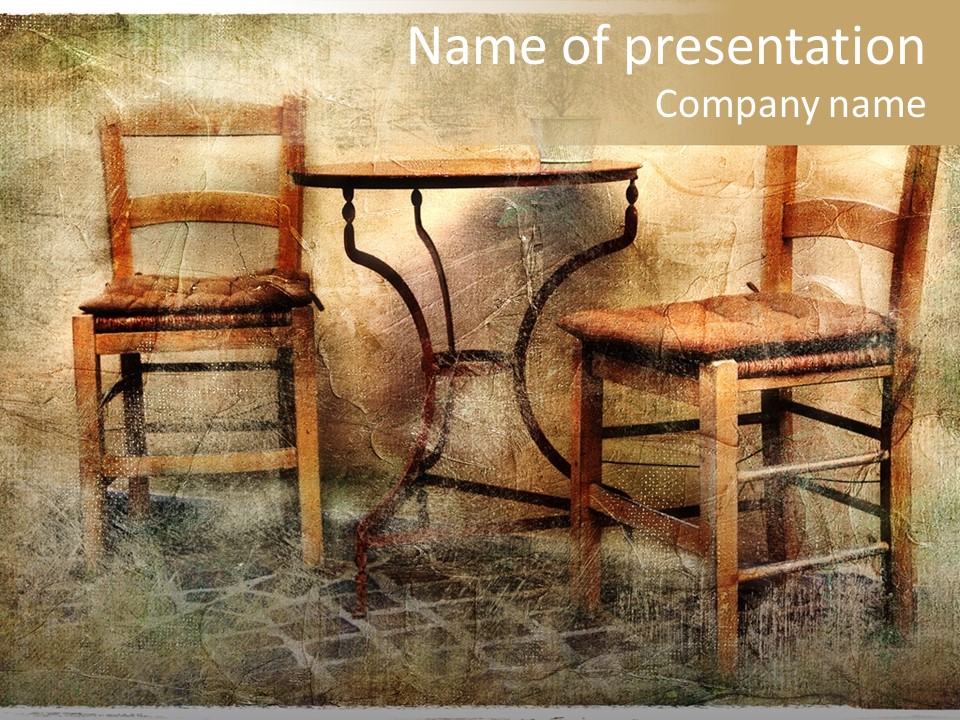 Cafe Artwork Home PowerPoint Template