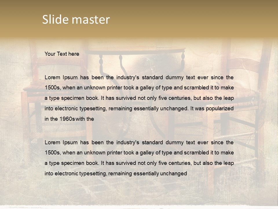 Cafe Artwork Home PowerPoint Template