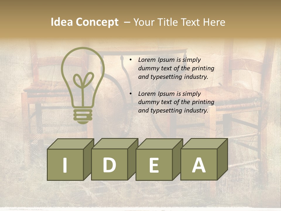 Cafe Artwork Home PowerPoint Template