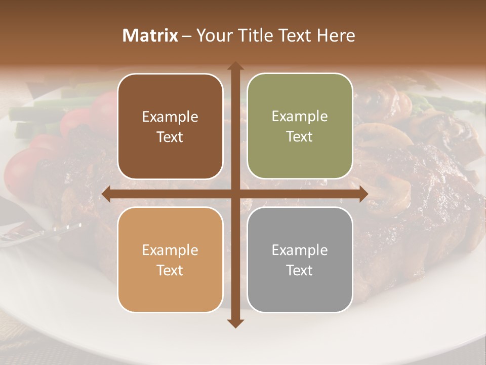 Dinner Mushrooms Broiled PowerPoint Template