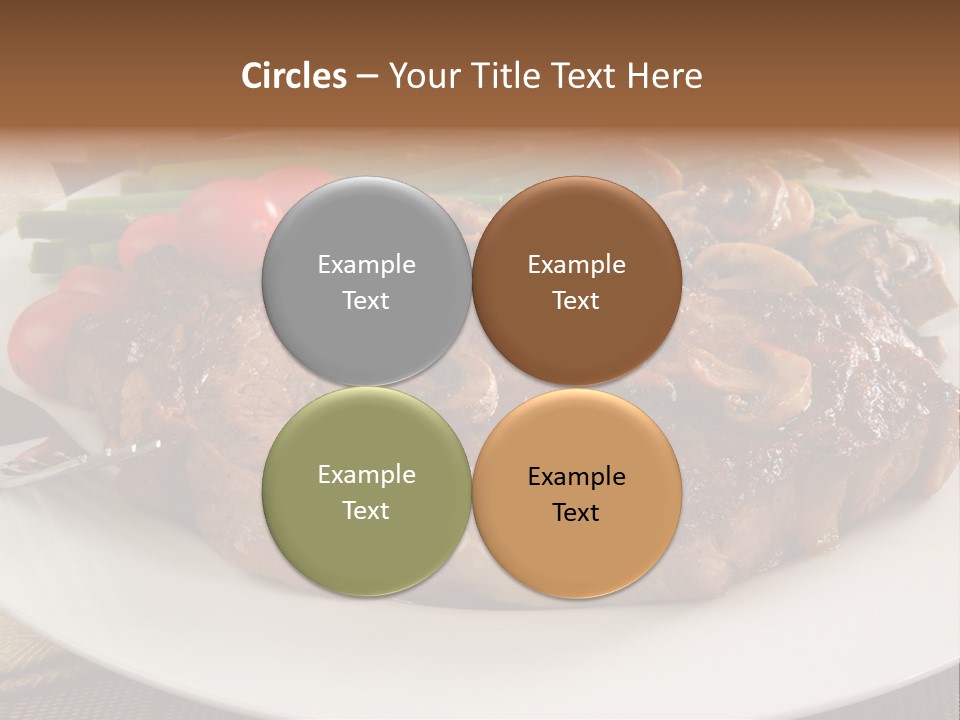 Dinner Mushrooms Broiled PowerPoint Template