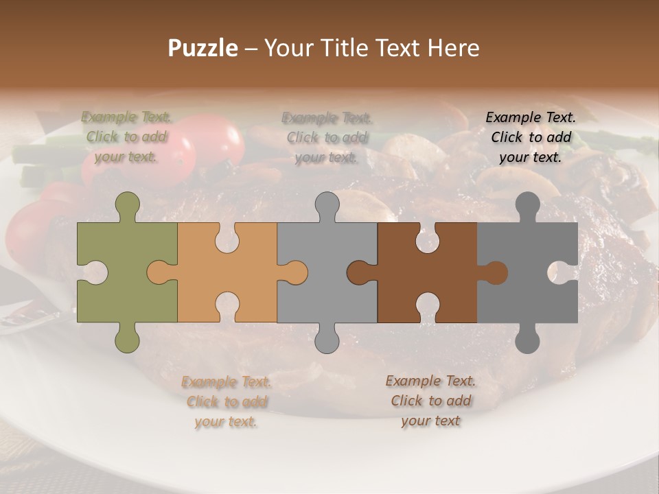 Dinner Mushrooms Broiled PowerPoint Template