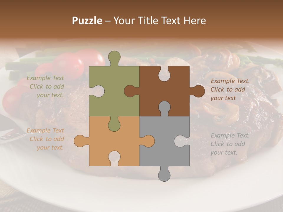 Dinner Mushrooms Broiled PowerPoint Template