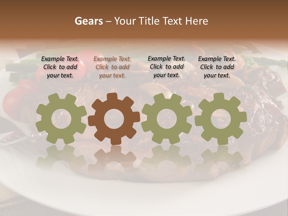 Dinner Mushrooms Broiled PowerPoint Template