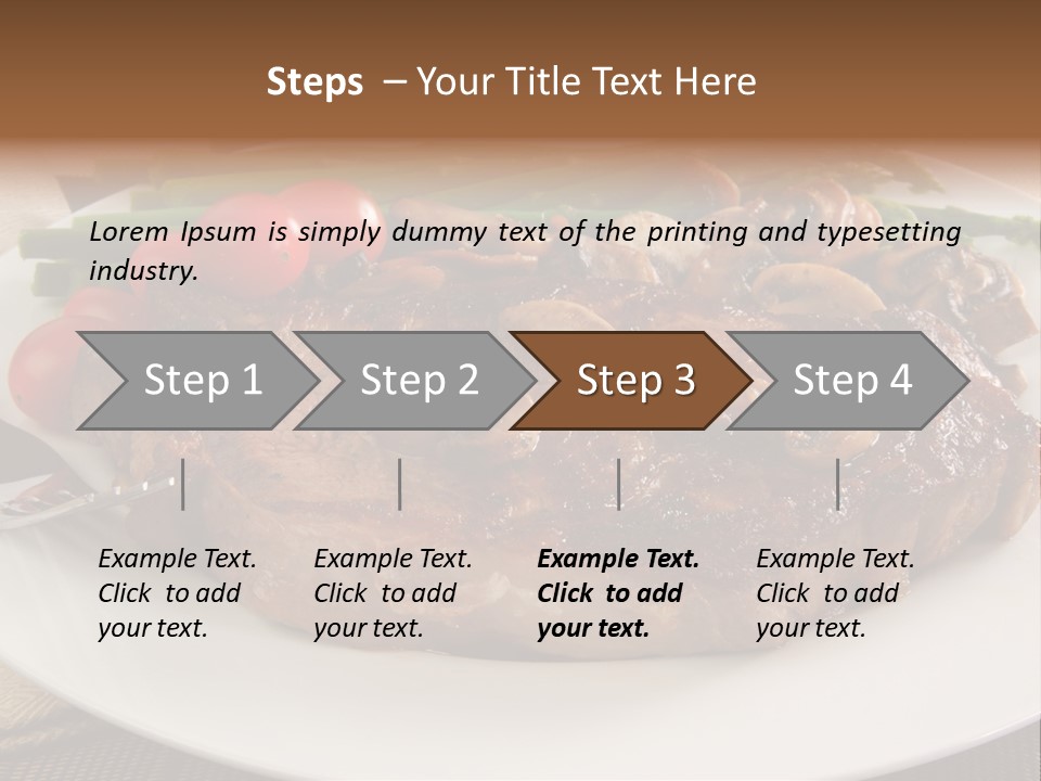Dinner Mushrooms Broiled PowerPoint Template