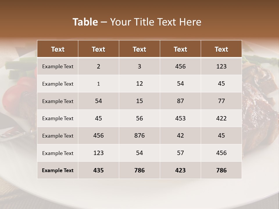 Dinner Mushrooms Broiled PowerPoint Template