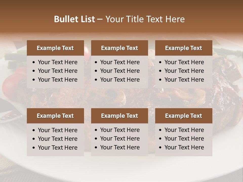 Dinner Mushrooms Broiled PowerPoint Template