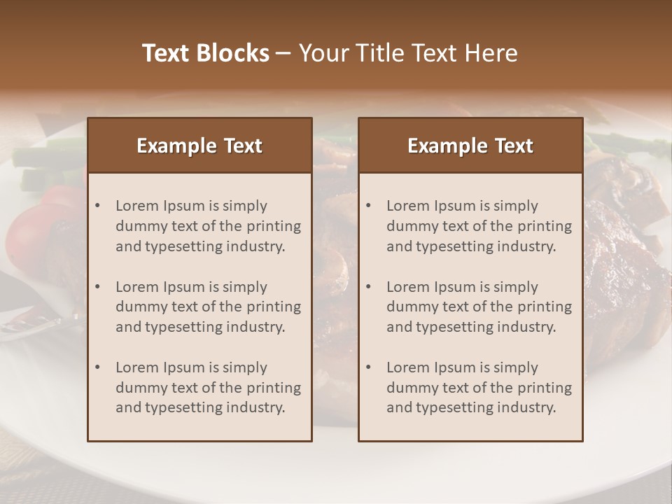 Dinner Mushrooms Broiled PowerPoint Template