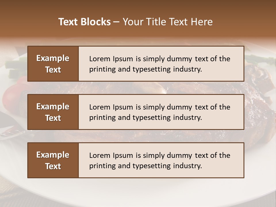 Dinner Mushrooms Broiled PowerPoint Template